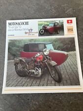 CARTE FICHE MOTO collection ATLAS MOTOSACOCHE 750CM3 TYPE 712 SIDE CAR WATSONIAN
