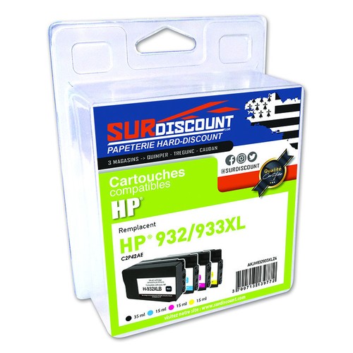 Pack hp932 933xl - pack, 4