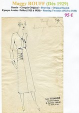 Maggy Rouff Très Rare Croquis