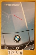 BMW 635 CSi à CATALYSEUR E24 Prospectus Fr 34 pages 2/1986