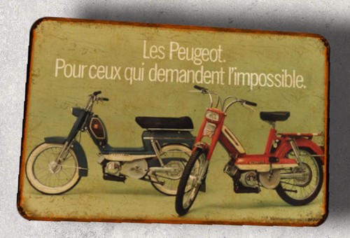 Plaque métal vintage peugeot - plaque,