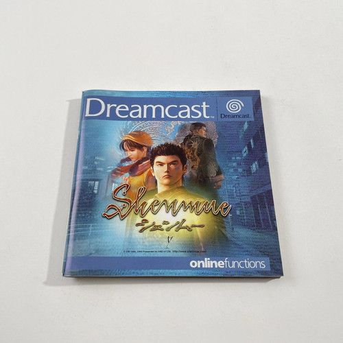 Sega dreamcast notice - notice, shenmue