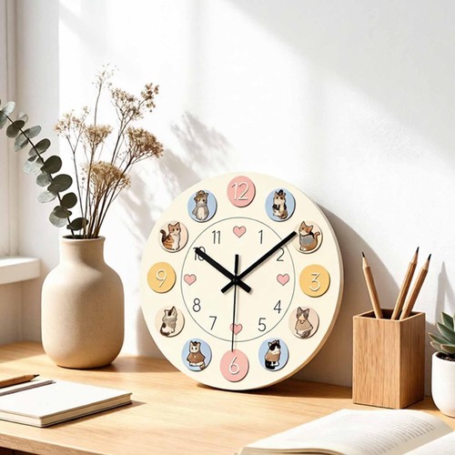 Horloge murale chat
