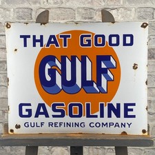 Plaque émaillée GULF