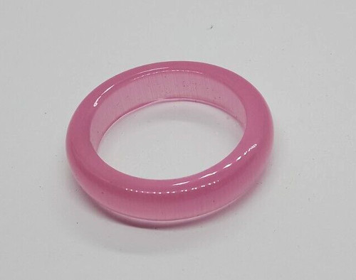 Bague anneau résine rose - bague,
