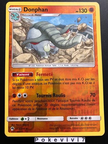 Carte pokemon donphan 112 - carte, 112/214