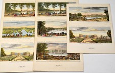 Transatlantique-French Line, Paquebots : 8 MENUS illustrés 1952-1953