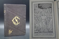 1908 Charmant Missel des enfants style néo gothique musique Bible Testament Dieu