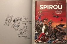 SUPERBE DÉDICACE DANY  SPIROU ET LA GORGONE BLEUE  de YANN et DANY  EO 2023