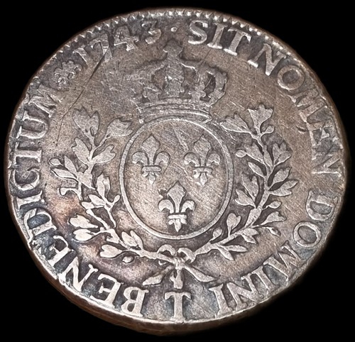 Ecu 1743 louis - 1743, xv