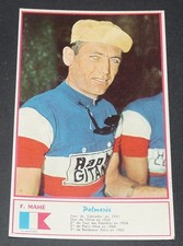 CARTE MIROIR SPRINT CYCLISME 1961 FRANCOIS MAHE TOUR FRANCE CICLISMO WIELRIJDER