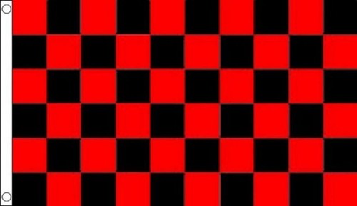 Drapeau damier rouge blanc - et,