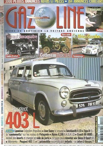 Gazoline 141 peugeot 403 - 403, l