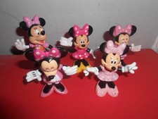 Lot 5 Figurines Minnie d'Origine dont 5 Articulées - 7 Cm - Etat comme NEUVE