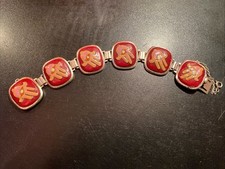 Rare Bracelet Ancien Emaillée Vintage French Antique Jewellery