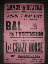 AFFICHE ORIGINALE  :  LES CRAZY-HORSE - 1970