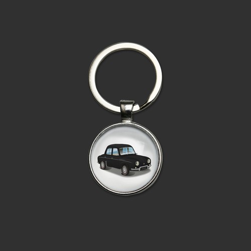 Porte clés dauphine noire - porte-clés,