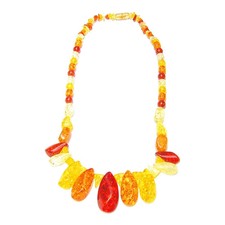 Collier Volcano Rouge Orange