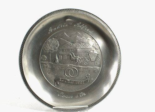 Assiette decorative etain - assiette, en