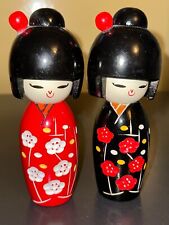 2 FIGURINES POUPÉES KIMMIDOLL EN BOIS TRAVAILLÉ