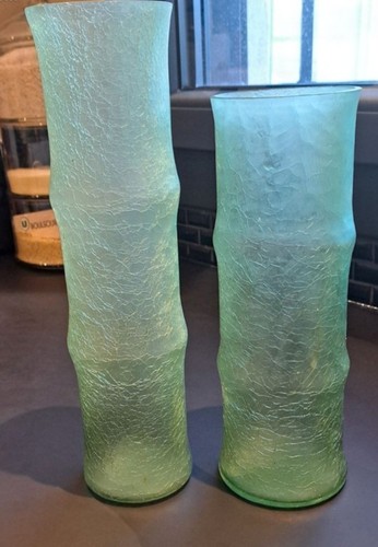 Vases verre craquelé - 2,