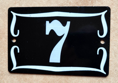 Plaque emaillee numero - numero, de