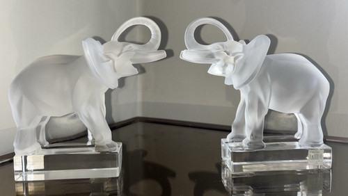 Lalique pair greenhouse - pair, of