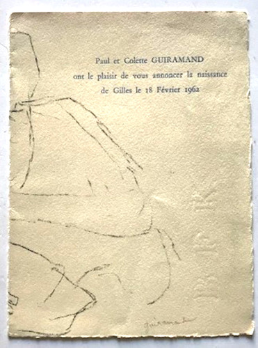 Carte signée peintre - carte,