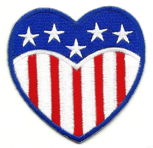 Patch coeur drapeau - patch,