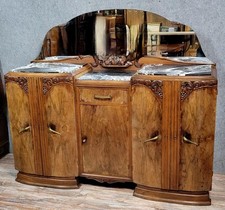 Buffet en enfilade a ressaut époque Art Déco en noyer blond vers 1940
