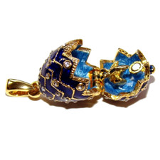 Poussin Or Pendentif oeuf