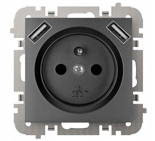 Prise usb murale elektro plast - prise,