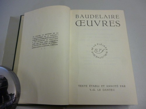 Beaudelaire œuvres nrf la - **,