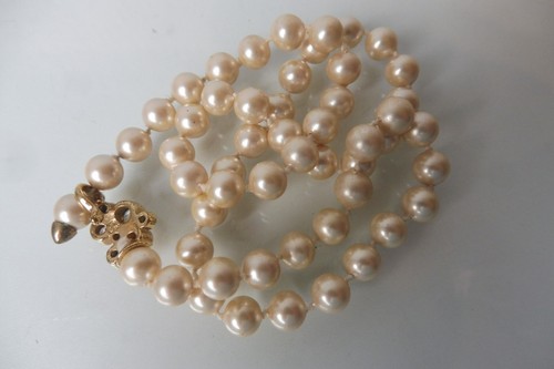 Collier perles pierre - perles, lang
