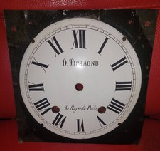 CADRAN ÉMAILLÉ POUR HORLOGE COMTOISE CLOCK OROLOGIO TIPHAGNE LA HAYE DU PUITS