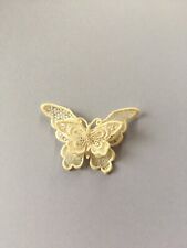 broche/ accessoire costume ancien: papillon dentelle guipure (C28)