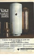 PUBLICITE ADVERTISING 1963   RHEEM-CHAFFOTEAUX chauffe eau éléctrique 