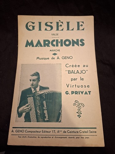 Partition gisèle marchons - partition,