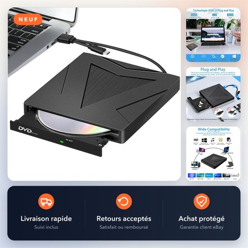 Ruizhi lecteur dvd externe - ruizhi,