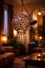 Lustre Suspendu En Métal Brun