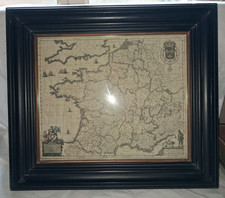 Cadre  noir et doré carte