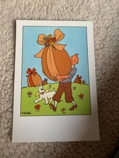 CARTE POSTALE 15X10 TINTIN CARTE DE VOEUX NOEL PAQUES....