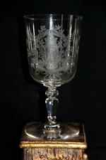 RARE  VERRE A  PIED    EXPOSITION   UNIVERSELLE  DE  PARIS  DE  1889