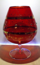 GRAND VASE EN VERRE ROUGE A