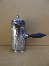 Victor SAGLIER théière ou chocolatiere en métal argenté 1809-1894