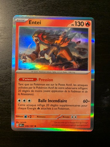Carte pokémon holo entei - pokémon,