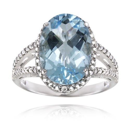925 argent 5ct topaze bleu - argent,