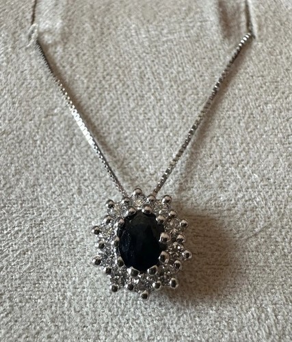 Collier blanc 18kt avec - collier,