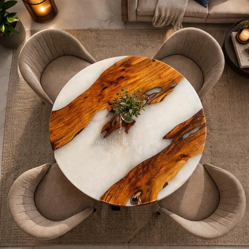 Table basse ronde résine - ronde,