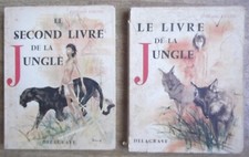 livre de la jungle+second livre illustré Durand Delagrave E.O 1958 Grand Format